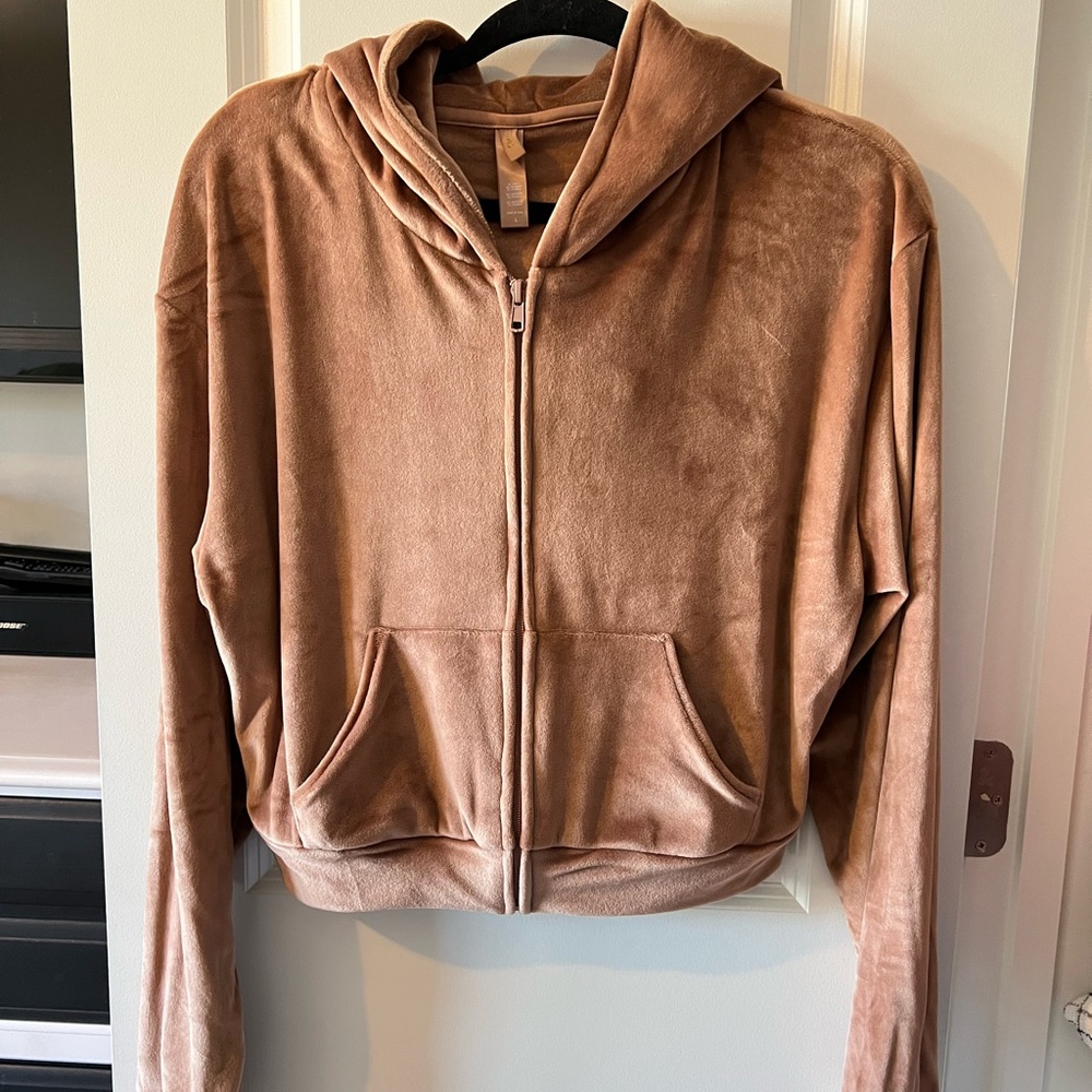 SKIMS velour hoodie